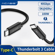 ACASIS Thunderbolt 3 Cable 0.5M/0.7M, Supports 100W Charging / 40Gbps Data Transfer USB C to USB C C