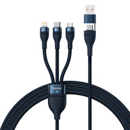 Baseus สายชาร์จเร็ว รุ่น Flash Series Ⅱ Fast Charging Data Cable แบบ USB to Micro USB+Lightning+Typ
