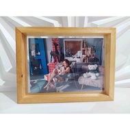 6R Floating double Acrylic Wooden Frame