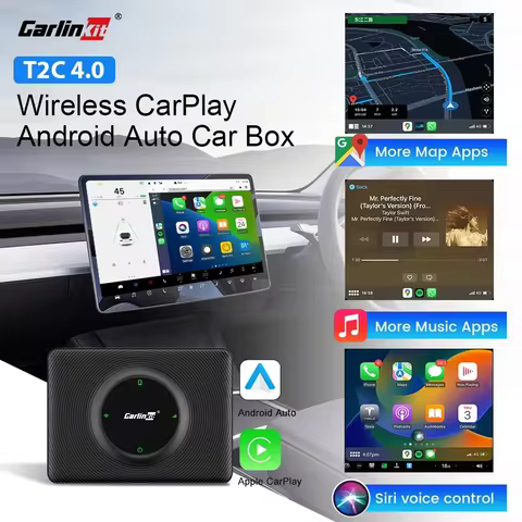 CarlinKit T2C Wireless Android Auto CarPlay For Tesla Model 3 Model Y 2.4G&5Ghz WiFI BLE Auto Connec