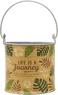 GREENHOUSE Summer Tin Pot Round Medium Monstera 3830-F