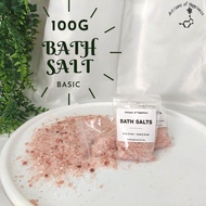 100g Bath Salt Body / Foot Soak / Scrub/ Rendam Kaki | Himalayan Pink Salt | Epsom Salt | Essential Oil gift (basic)