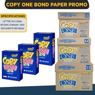 1Box Copy One Bond Paper 80gsm Short - A4 - Long Size