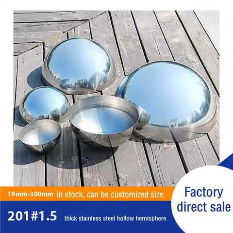 201#1.5mm 19mm-300mm Stainless Steel Mirror Decorative Hemisphere Home Hotel Shopping Mall Park Squa