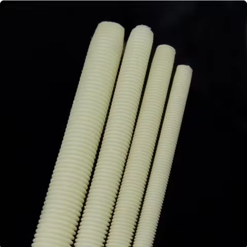 Plastic Nylon Threaded Rods Bars Studding M4 M5 M6 M8 M10 M12 M16 M20 M22 M24 M27 M30 M36 M40