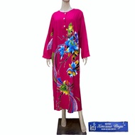Long Dress Kencana Ungu Label Biru 19 Original Batik Pola Ld 120 Lengan Panjang|Daster Muslim|Daster Jumbo Busui|Daster Terb