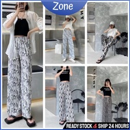 PNT51 Zone Retro Style new high-waist slim trousers drape loose casual straight-leg pants