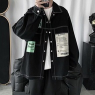musim bunga musim gugur Jepun jahitan lelaki jeans jaket trend pelajar Korea baju remaja longgar ker