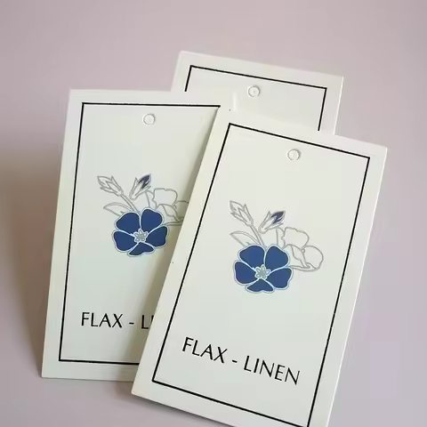 300gsm Off White Cardboard Price Tag Hang Tag With Custom Logo Handmade Labels Tag Luggage Tag