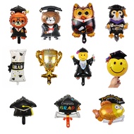 [Ready Stock] Mini Graduation Themed Foil Balloon Graduate Ceremony Congrats Party Supplier Wholesal