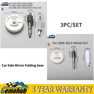 3PC Car Side Mirror Folding Motor Gear for Infiniti QX56 QX80 FX37 FX50 JX35 G37