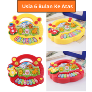 Mainan Bayi Animal Farm Piano Edukasi Musik Anak Music 6 7 8 9 10 11 12 Bulan 1 2 Tahun Musical Mela