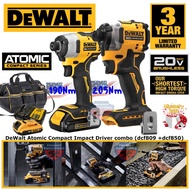 Dewalt atomic 20v impact driver combo set dcf809 + dcf850 (2b1c)