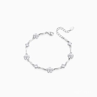 Trendy Korean Version 2025 Young Luxury 925 Freesia Bracelet Silver Niche Bracelet Girls Exquisite N