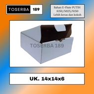 kardus packing box pizza/die cut 14x14x6  bahan kuat baru murah PUTIH