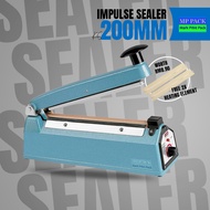 Impulse Sealer 200mm / 8" Heavy Duty Metal Machine For Plastic Film Seal Packaging With Heating Elem