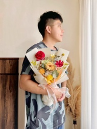 蜜糖泡泡 乾燥花束 畢業花束