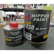NIPPON Paint 238 4.1 2K Primer + NIPPON 238 2K Primer Hardener(Grey)-1Set/Primer Kereta