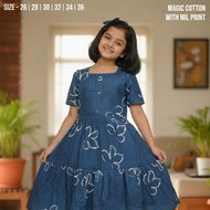 Cotton Printed Gown For Kids By Inaaya Fabric