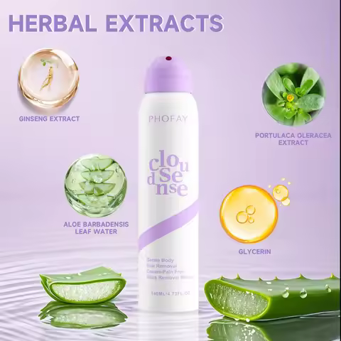 Body Spray Hair Remover, Hands-Free Applicator Hair Removal Spray with Moroccan Argan Oil and Orange