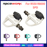 RACEWORK Ultegra PD-R8000 R550 Road Bicycle Pedal Ultra Light Road Bikes Clipless Pedal With SM-SH11 Cleats Cycling Pedal Parts