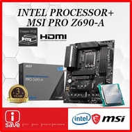 MSI Pro Z690-A DDR5 Z690 LGA1700 Motherboard + Intel 12TH / 13TH GEN CORE I3 / I5 / I7 / I9 CPU COMB
