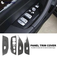 QUENNA Carbon Fiber Car Gearbox Panel Trim Gear Shift Knob Transmission Window Control Cover Accesso