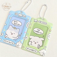 [Dhin] Fashion Korea 3 Inch Photocard Holder Kpop Card Keychain Pendant Idol Card Holder Bus Bank ID