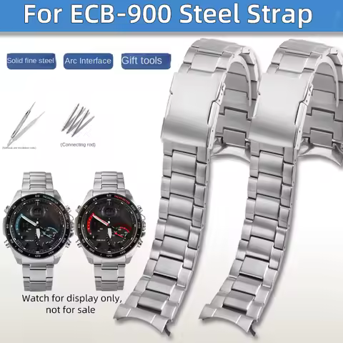 ECB 900 stainless steel strap 22mm For Casio EDIFICE series ECB-900 watch band metal strap bracelet 