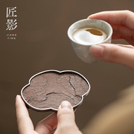 Ancient Tin Rock Begonia Coaster Rock Insulation Coaster Creative Rock Small Pot Mat Saucer Lid Tea 