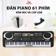Đàn Piano MQ - 6106 61 Phím Cho Bé Đàn Organ Điện Tử Keyboard 61 Phím Nhiều Chức Năng Kèm Mic + Dây