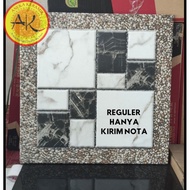 Keramik Lantai Teras Garasi Dinding Motif Batu Alam Timbul 40x40