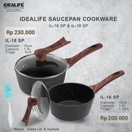 [BONUS SPATULA] Idealife Saucepan Milk Pan 16cm / 18cm IL 16 SP / IL 18 SP IL-16SP IL-18SP IL16SP IL