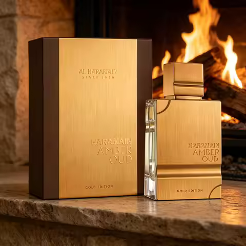 Al Haramain Amber Oud Gold Edition, The gilded bottle body exudes a luxurious texture, with a rich b