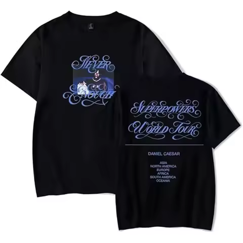 Daniel Caesar Tour 2025 T-shirt Women Men Casual Short Sleeve Printed Fashion Summer Tops Tee