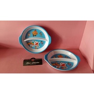 Doraemon round plate with divider