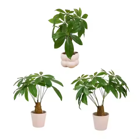 4X7B Realistic Money Tree Plant Decoration Artificial Money Tree Potted Plant