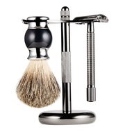 Shaving Razor Holder Men's Alloy Gift Beard Brush Shaving Razor Shaving Brush Set Badger Hair Wholes