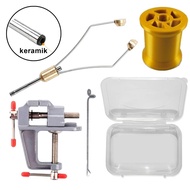 Bobbin Holder Ceramic Knot Assist Hook Leader Fly Tying Knotter Vise Table Vise