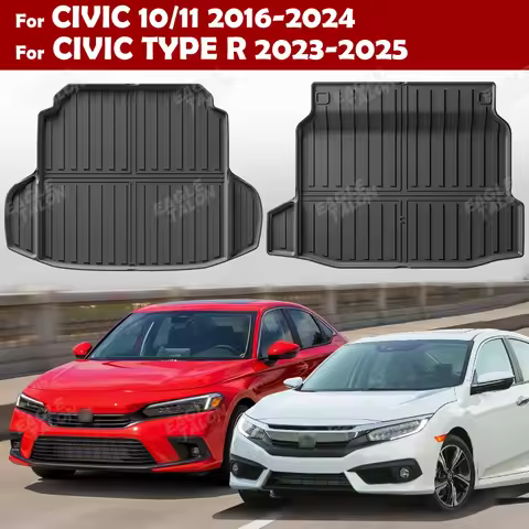 For Honda CIVIC 10/11 2016-2024 CIVIC TYPE R 2023-2025 TPE Trunk Mat Seat Back Mat Cargo Liner Prote