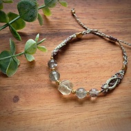 利比亞隕石/綠幽靈/閃靈鑽編織手環