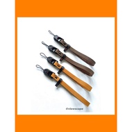 Leather digicam pocket camera strap - wrist 1.5