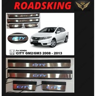 HONDA CITY TMO GM3 2008~2013 Side Steel Plate Door Side Step with LED BLUE COLOUR LIGHT 4PCS