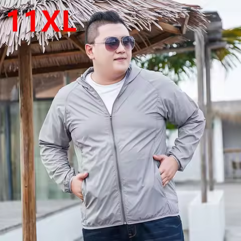 11XL Large size sun protection clothing men's summer thin plus sun protection clothing outdoor quick