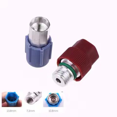 A/C Service Valve High Side R-134a Port Adapter With Replaceable Valve Cores Car Air-Conditioning M1