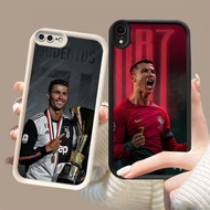 DK-87 football star Ronaldo Silicone Casing black and white for iphone X 7 XS XR 8 6 Max Plus