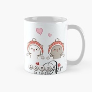 Mug Peach and Goma I Love You Sayang v4