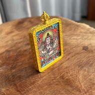 T Tangka Pendant Tibetan Amulet Benming Year Manjusri Bodhisattva Necklace Amulet