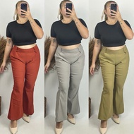 Essentially Curvyy - PLUS SIZE HIGH RISE FLARE PANTS FOR WOMEN | OFFICE PANTS FOR WOMEN