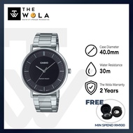 (2 Years Warranty) Casio MTP-VT04D-1E Men Analog Watch Silver Stainless Steel Strap